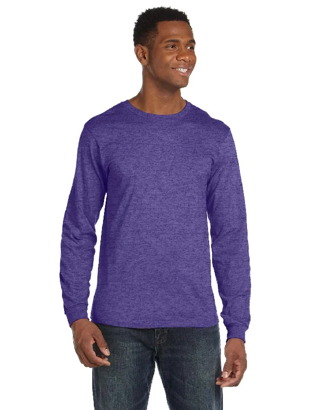 Weekend Specials to Enjoy Anvil Long Sleeve Fashion Fit T-Shirt | Heather Purple