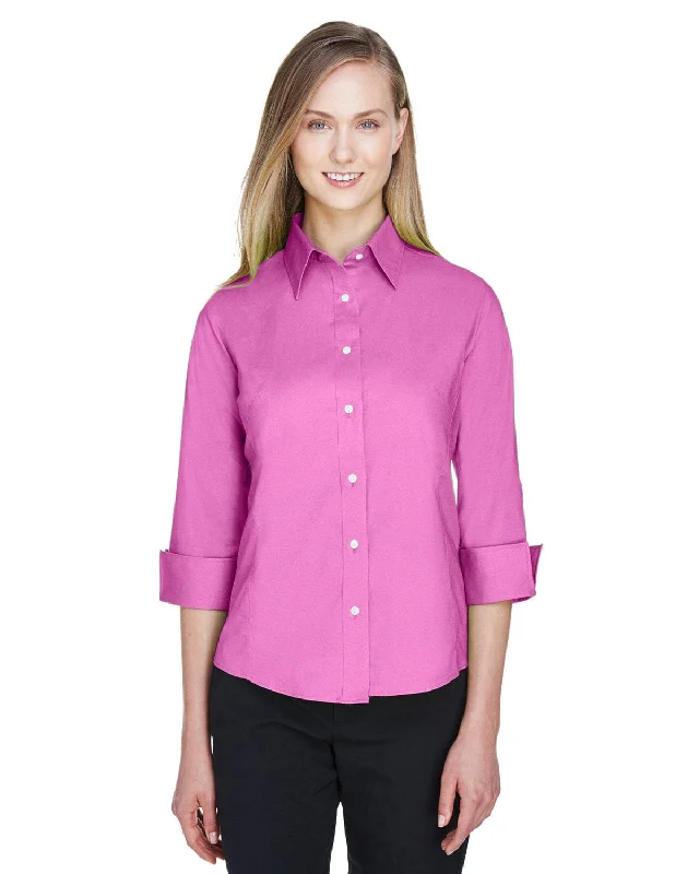 Huge Savings Devon & Jones Ladies Stretch Poplin Blouse | Charity Pink