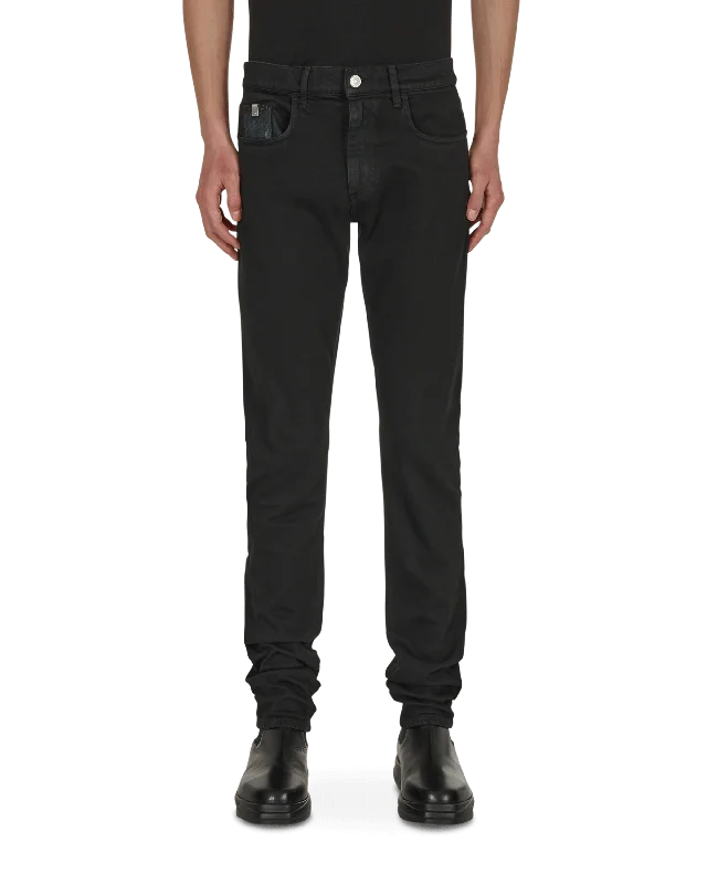 Discount Deals 6 Pocket Skinny Denim Pants Black