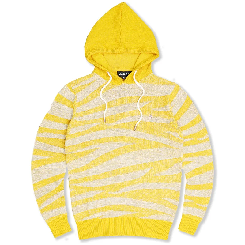 Overstock M5050 Tiger Knit Hoody Sweater - Wheat