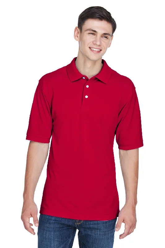 Best Bargains Harriton Mens Easy Blend Wrinkle Resistant Short Sleeve Polo Shirt - Red Best Bargains Harriton Mens Easy Blend Wrinkle Resistant Short Sleeve Polo Shirt - Red