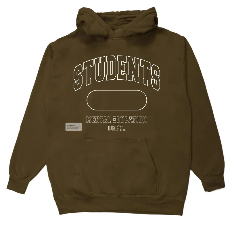 Overstock Mental Education Dept Pullover Hoodie Brown - SS24