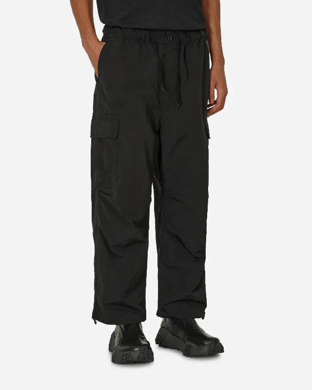 Special Price Polyester Cargo Pants Black