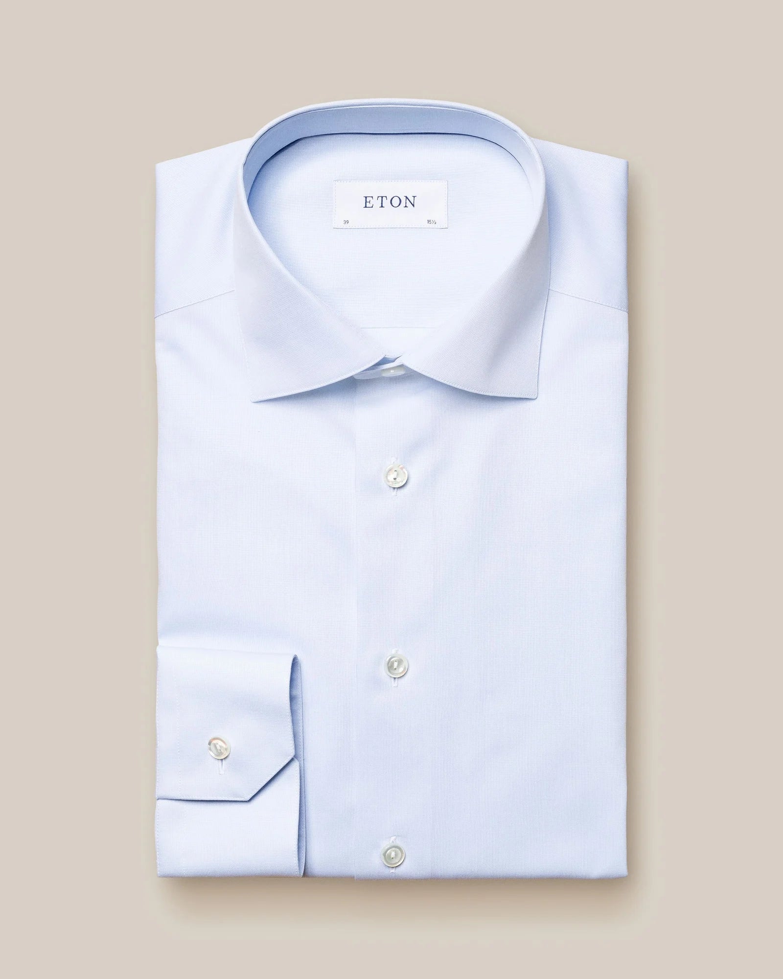 Weekend Discounts to Grab Light Blue Fine Piqué Contemporary Fit Shirt - ETON