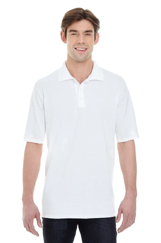 Final Markdown Hanes Mens X-Temp Fresh IQ Moisture Wicking Short Sleeve Polo Shirt - White - Closeout Final Markdown Hanes Mens X-Temp Fresh IQ Moisture Wicking Short Sleeve Polo Shirt - White - Closeout