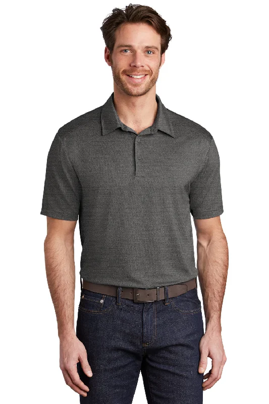 The Best Prices Port Authority Mens Moisture Wicking Short Sleeve Polo Shirt - Black/Thunder Grey The Best Prices Port Authority Mens Moisture Wicking Short Sleeve Polo Shirt - Black/Thunder Grey