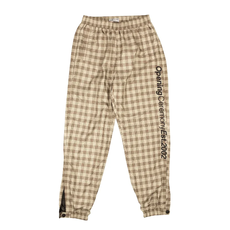 Clearance Event Opening Ceremony Plaid Nylon Jog Pant - Khaki
