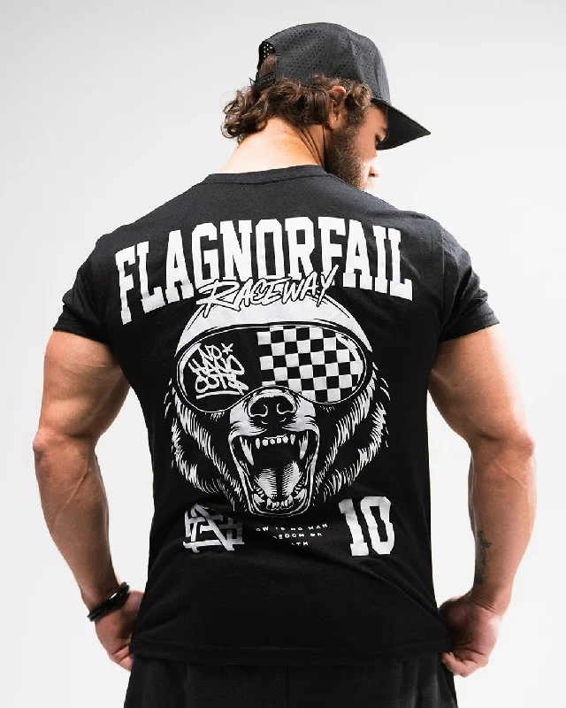 Unbeatable Prices RACE BEAR ROCKER TEE - BLACK/WHITE