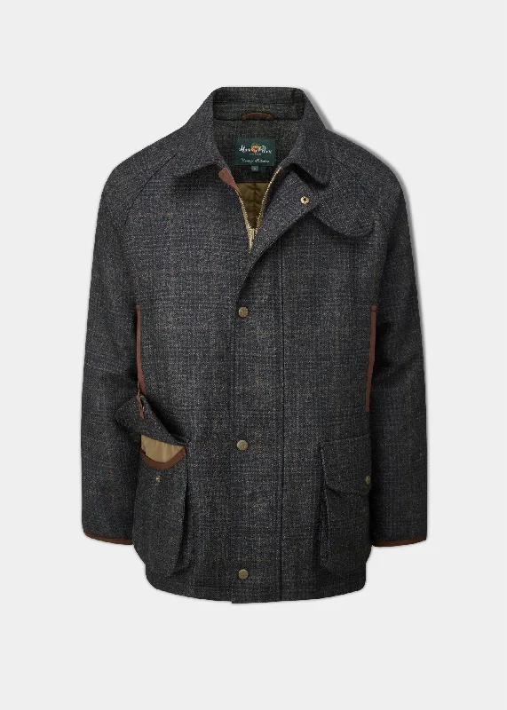 Bargain Bin Surrey Waterproof Tweed Coat In Green Check - Shooting Fit