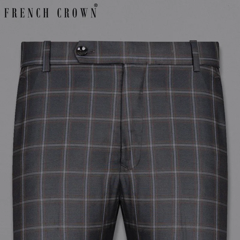 Special Savings Tundora Gray windowpane Wool Rich Pant