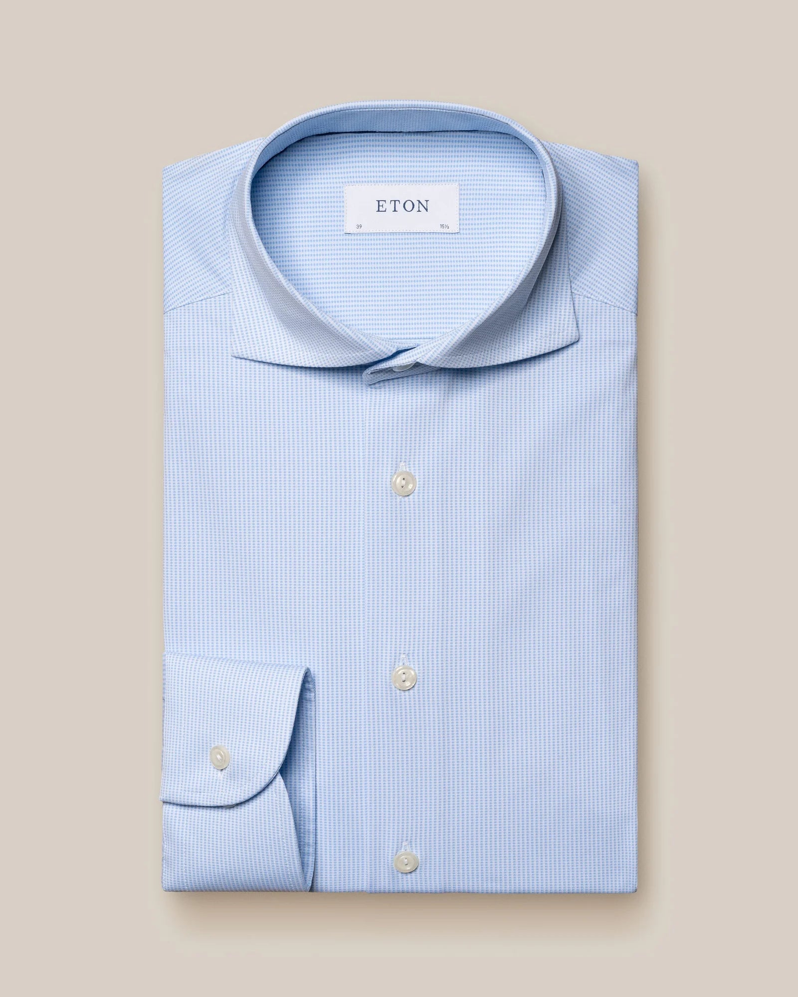 Epic Deals Light Blue Four-Way Stretch Shirt Slim Fit Shirt - ETON
