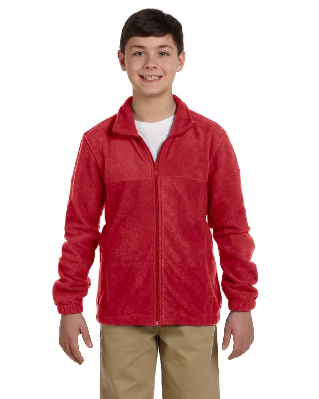 Anniversary Sale Harriton Youth Full-Zip Fleece | Red