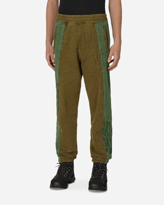 Weekend Discounts to Relish Panel Sweatpants Green / Brown