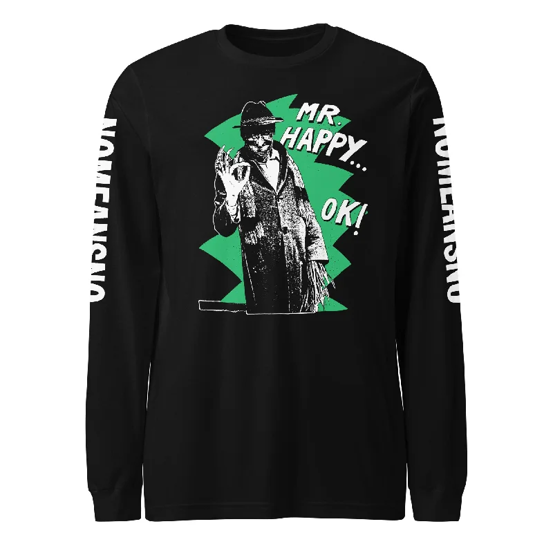Weekend Offers That Sizzle Nomeansno "Mr Happy" Black Unisex Long Sleeve Tee