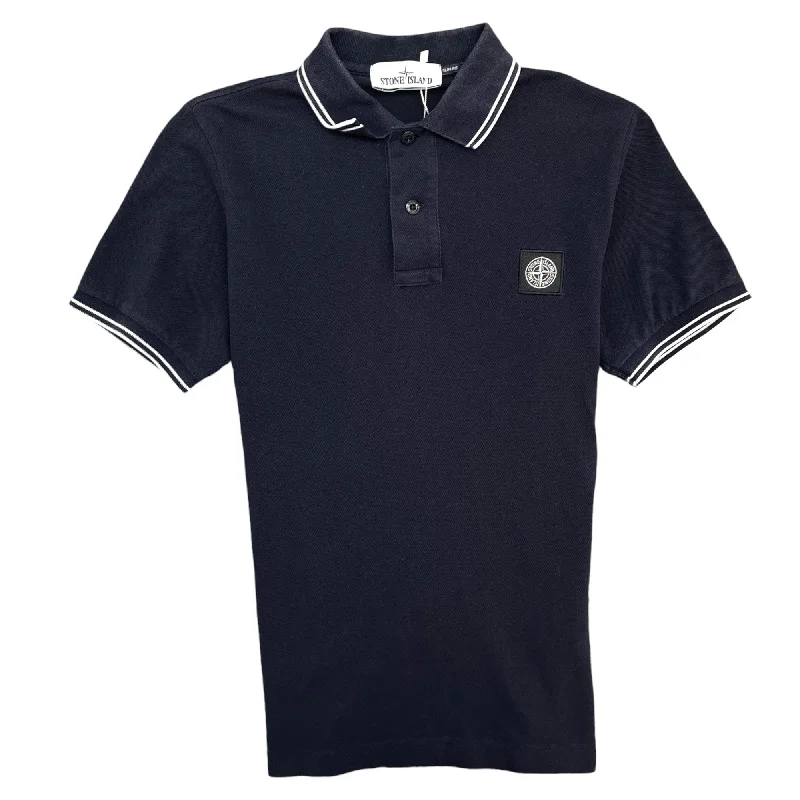 Bargain Prices Men's Embroidered Compass Polo Shirt Navy Size S