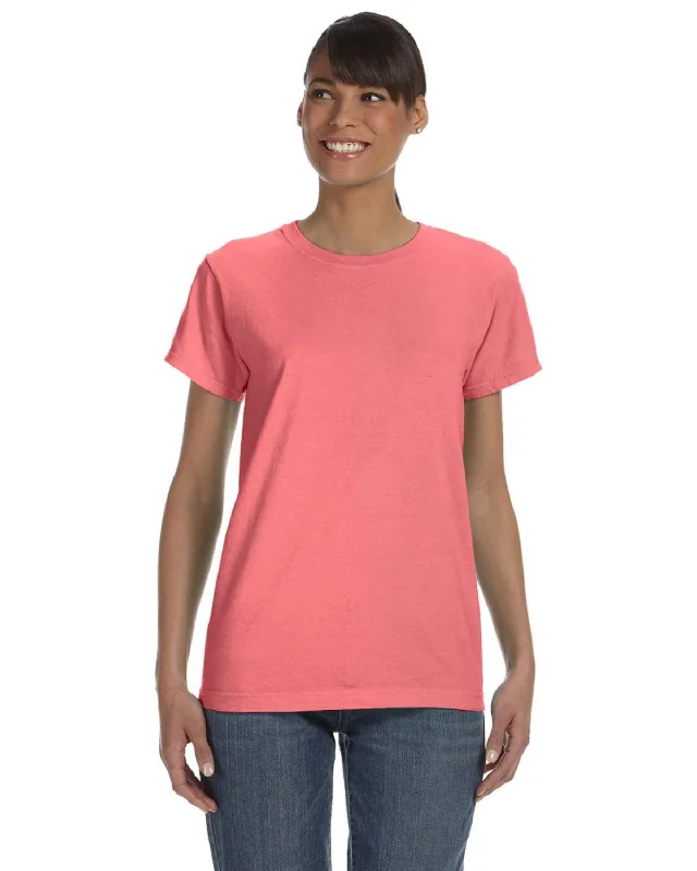 Special Offer Comfort Colors Ladies Garment-Dyed T-Shirt | Neon Red Ornge