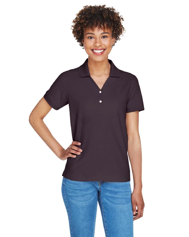 Weekend Discounts to Enjoy Devon & Jones Ladies Fine Pima Pique Polo | Espresso