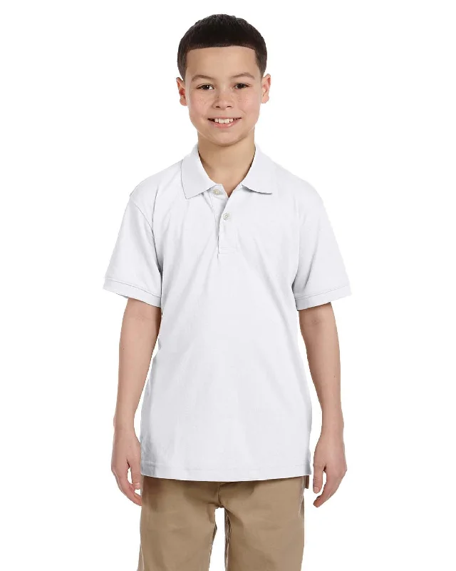 Blowout Sale Harriton Youth Easy Blend Polo Shirt | White