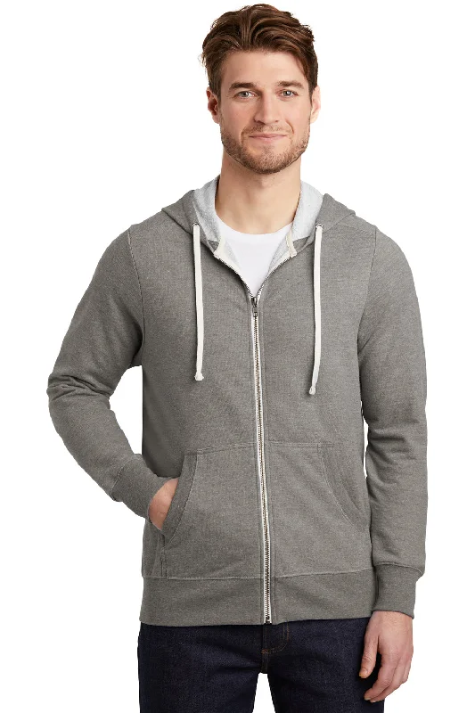 Exclusive Deal District Mens Perfect French Terry Full Zip Hooded Sweatshirt Hoodie w/ Pockets - Grey Frost Exclusive Deal District Mens Perfect French Terry Full Zip Hooded Sweatshirt Hoodie w/ Pockets - Grey Frost
