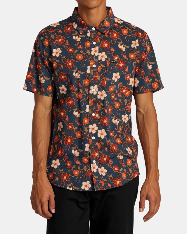 Early Bird Discount Anytime Short Sleeve Woven - Duck Blue