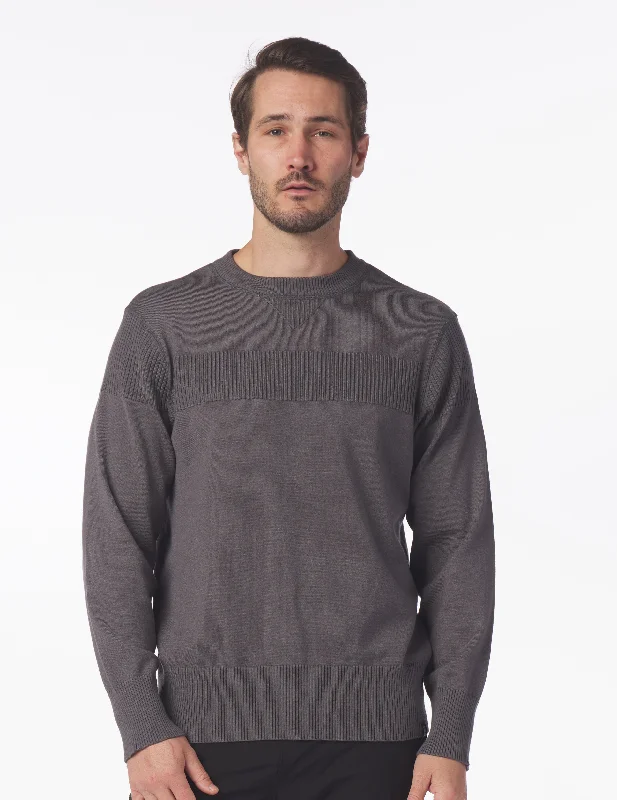 Weekend Discounts You Deserve Tactical Crewneck Sweater: Smoke Grey