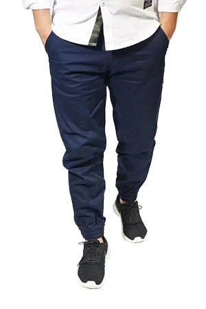 Epic Deals Jogger Pants with Zipper Detail in Navy Blue