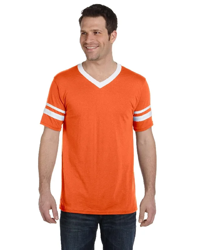 Stock Clearance Augusta Sleeve Striped Jersey | Orange/ White