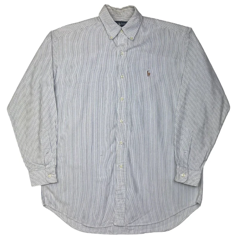 Weekend Specials You Can't Miss Ralph Lauren Blue Long Sleeve Striped Shirt