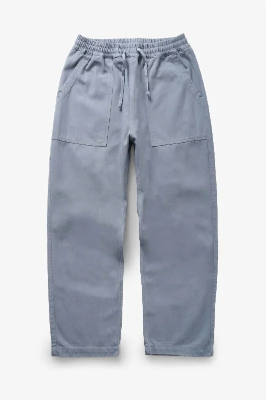 Weekend Wonders Await! Men's Herringbone Chef Pants In Harbour