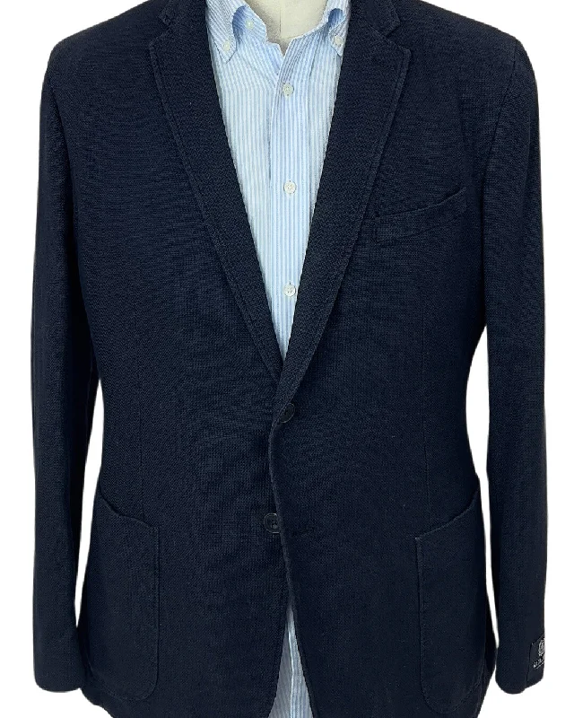 Year-End Clearance Navy Classic Basketweave Jacket