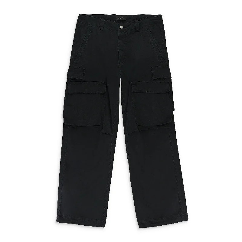 Weekend Bargains to Indulge In DOUBLE POCKET CARGO BLACK CARGO PANTS