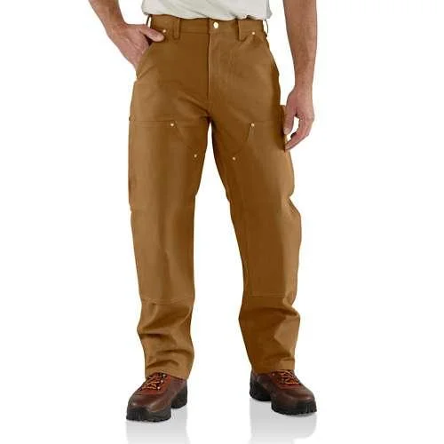 Bargain Blast Men's Loose-Fit Firm Duck Double-Front Work Pants - Brown