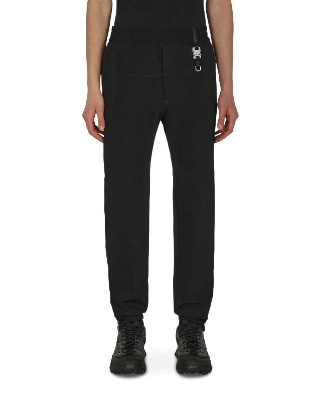 Price Slash Buckle Track Pants Black