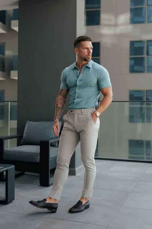 Today’s Deal Father Sons Classic Plain Teal Knitted Button Through Polo Short Sleeve - FSN216 Today’s Deal Father Sons Classic Plain Teal Knitted Button Through Polo Short Sleeve - FSN216