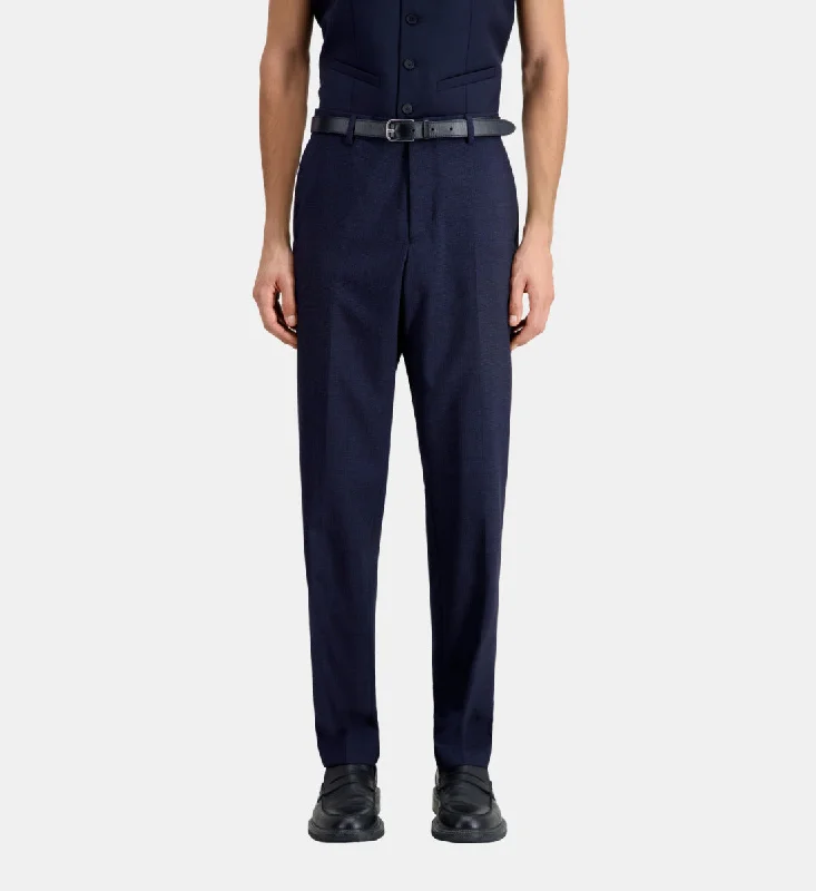 Fantastic Offers Micro-pattern Wool Suit Trousers