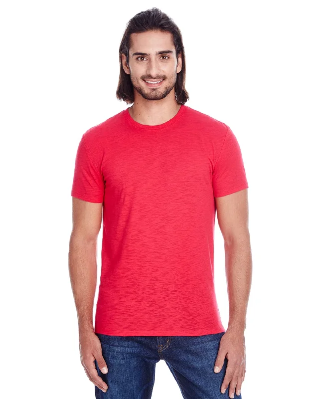 Exclusive Deal Threadfast Apparel Mens Slub Jersey Short Sleeve Tee | Red Slub