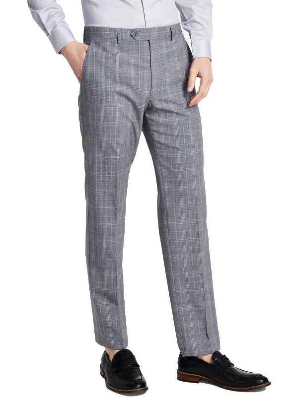 Weekend Shopping Extravaganza Mens Wool Blend Plaid Suit Pants