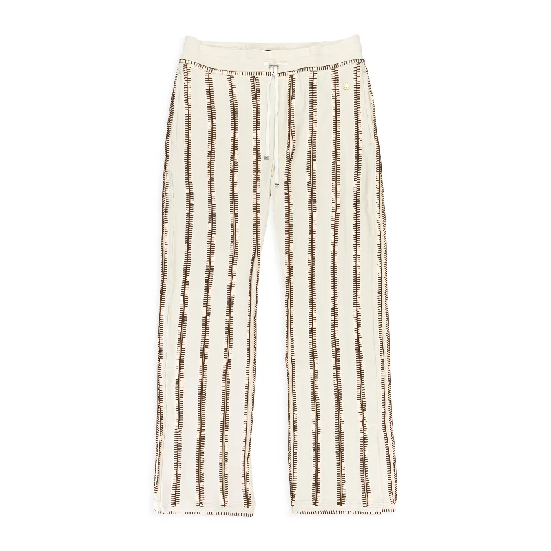Special Offer AMIRI STITCH FLARE COTTON ALABASTER TRACK PANTS