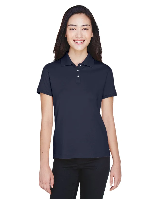 Weekend Discounts to Love Devon & Jones Ladies Perfect Pima Interlock Polo Shirt | Navy