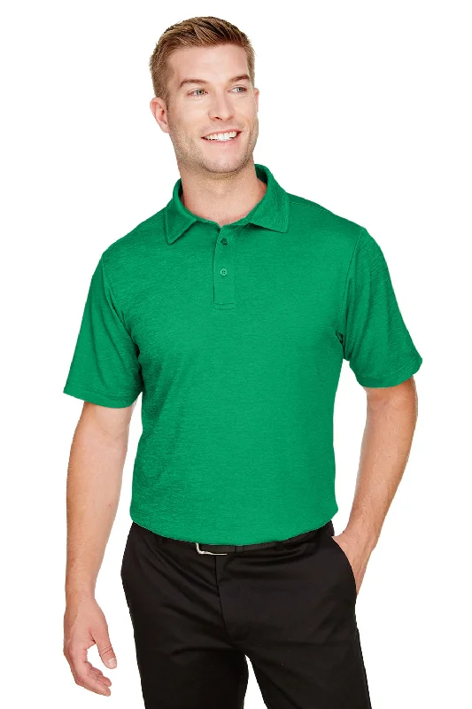 Instant Discount Devon & Jones Mens CrownLux Address Melange Performance Moisture Wicking Short Sleeve Polo Shirt - Heather Kelly Green Instant Discount Devon & Jones Mens CrownLux Address Melange Performance Moisture Wicking Short Sleeve Polo Shirt - Heather Kelly Green