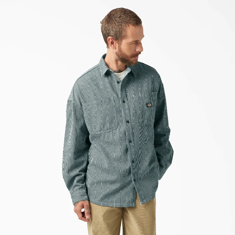 Big Savings Hickory Stripe Button-Up Shirt