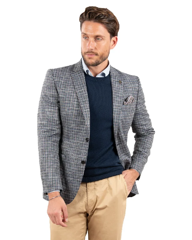 Crazy Savings Teal Lanificio F.lli Cerruti Wool And Silk Gingham Check Jacket