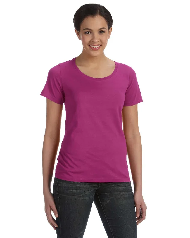 Take Advantage Anvil Ladies Sheer Scoop Neck T-Shirt | Raspberry
