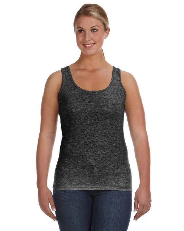 Savings Soar This Weekend Anvil Ladies Lightweight Tank | Heather Dk Grey