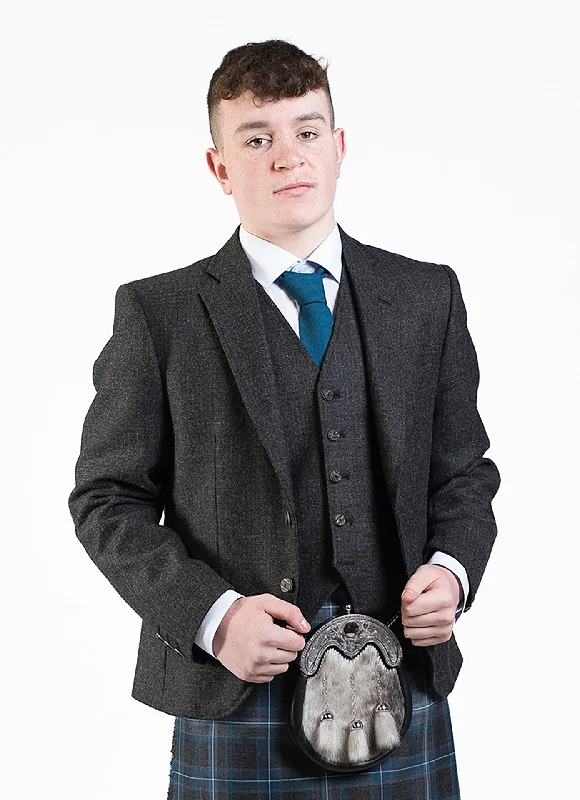 Special Discount Lovat Charcoal Tweed Hire Jacket & Waistcoat