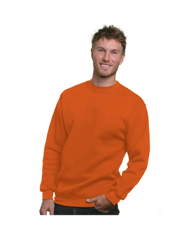 Clearance Sale Bayside USA Made Crewneck Fleece | Bright Orange