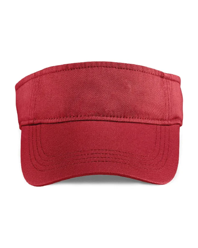 Weekend Savings Galore Anvil Solid-Low Profile Twill Visor | Red