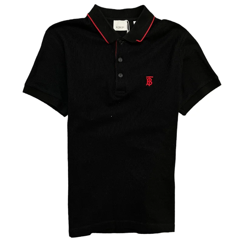 Factory Direct Sale Men's Embroidered Logo Polo Shirt Black Size S