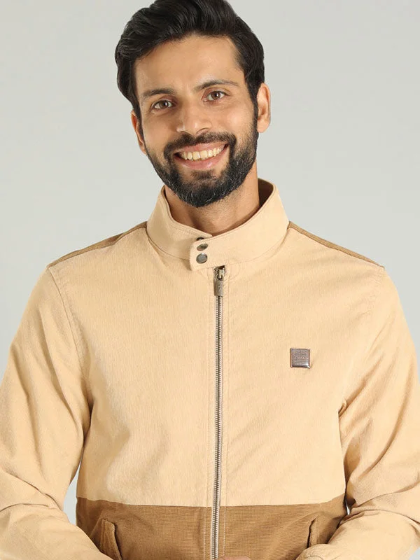 Act Fast Men Solid Full Sleeve Bomber Jacket