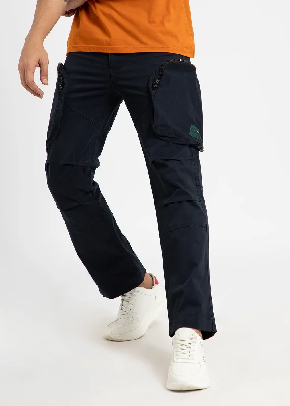 Discount Mania Pacific Blue Zipper Cargo Pant